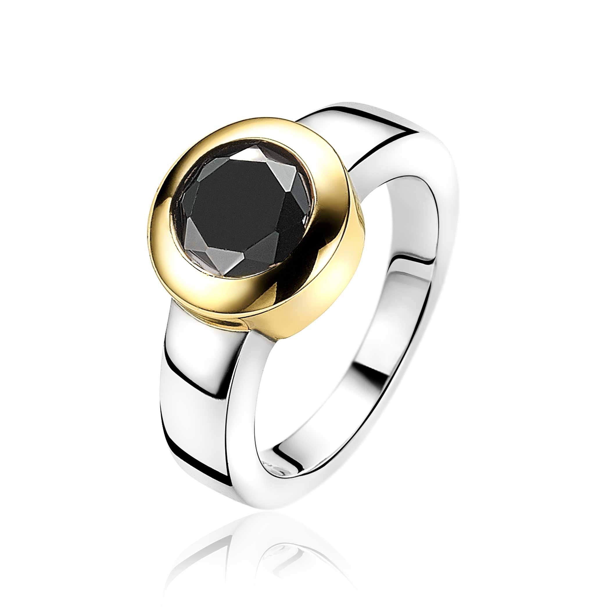 ZINZI Verguld Zilveren Ring ZIR2 geel