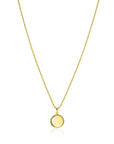 Zinzi gold plated zilveren coin hanger met parelrand voor gravure ZIH2650G (zonder collier) - PansiteNederland.nl
