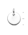 Zilveren graveerhanger rond 16mm 1326326 - PansiteNederland.nl