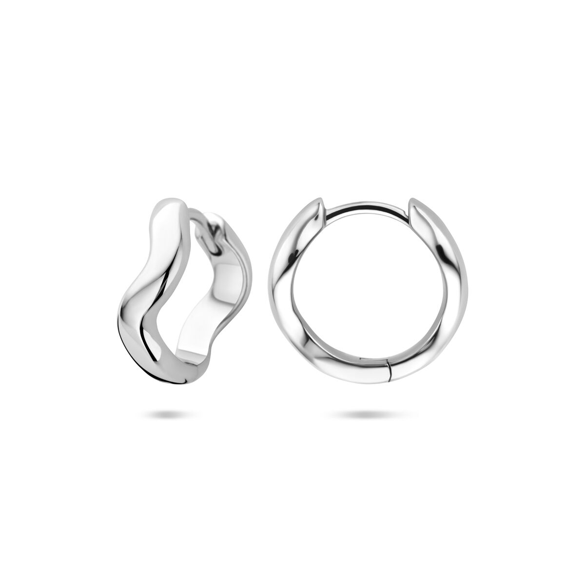 Zilveren gerhodineerde klapoorringen 15 mm - 1340879