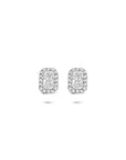 Zilveren gerhodineerde oorknoppen zirkonia 7 mm - 1341122