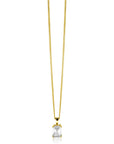 Zinzi Gold 14 krt gouden hanger met rechthoekige witte zirkonia in chatonzetting ZGH509 (zonder collier) - PansiteNederland.nl