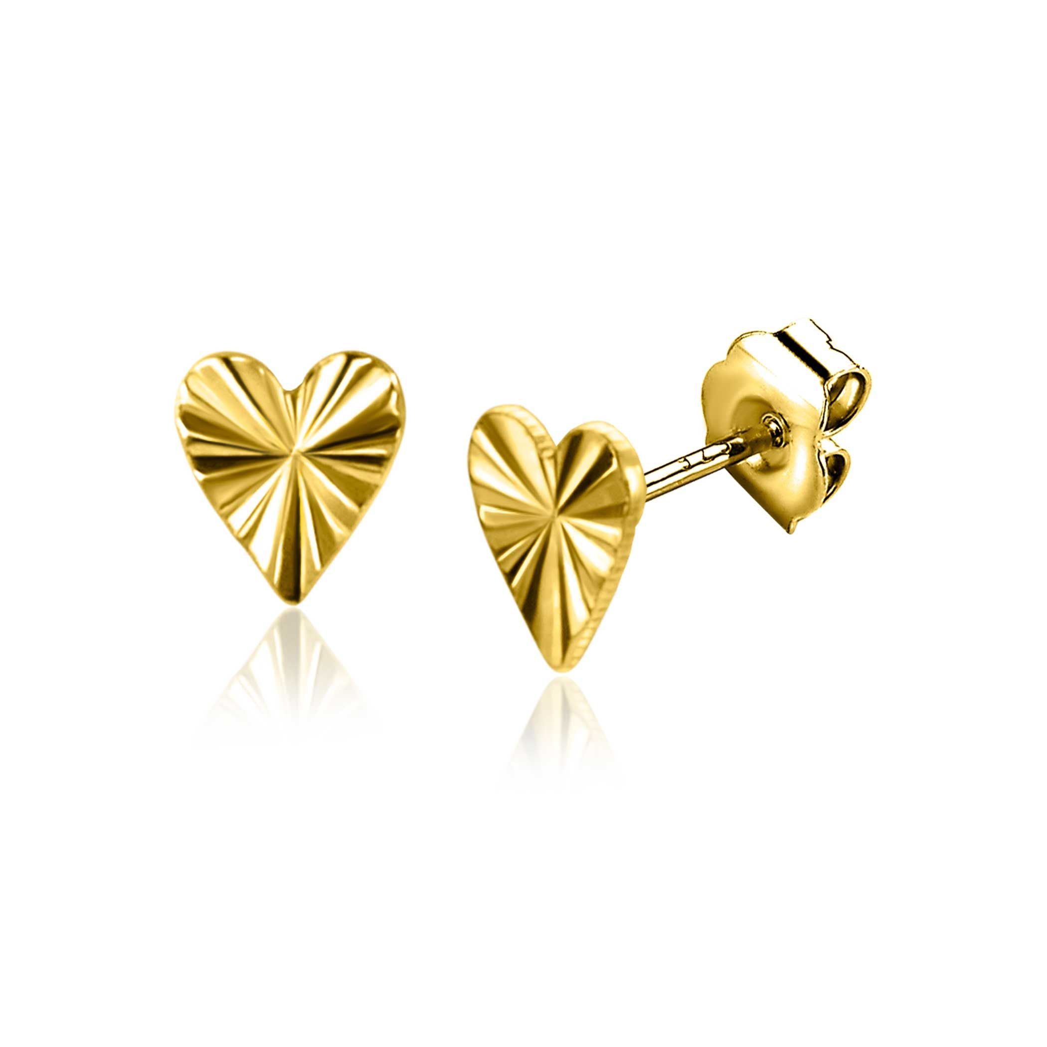 ZINZI 14K Gouden Oorknoppen ZGO340 zilver oorbellen