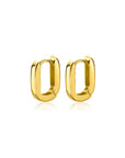 Zinzi Gold 14 krt gouden rechthoekige oorringen met luxe klapsluiting 10mm x 2mm vierkante buis ZGO408