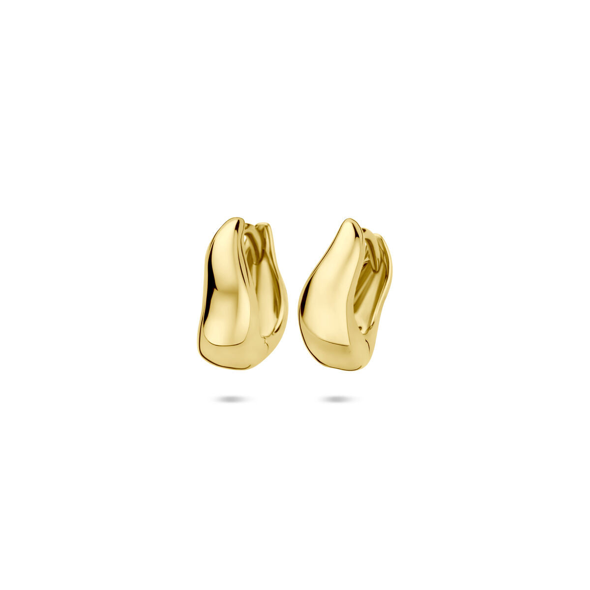 Zilveren vergulde geel klapoorringen 12 mm 1 micron - 2104035