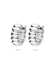Zilveren gerhodineerde klapoorringen 15,5 mm - 1340990