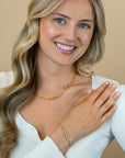 ZINZI gold plated schakelarmband met ovale schakels 5,5mm 18-21cm ZIA2711G