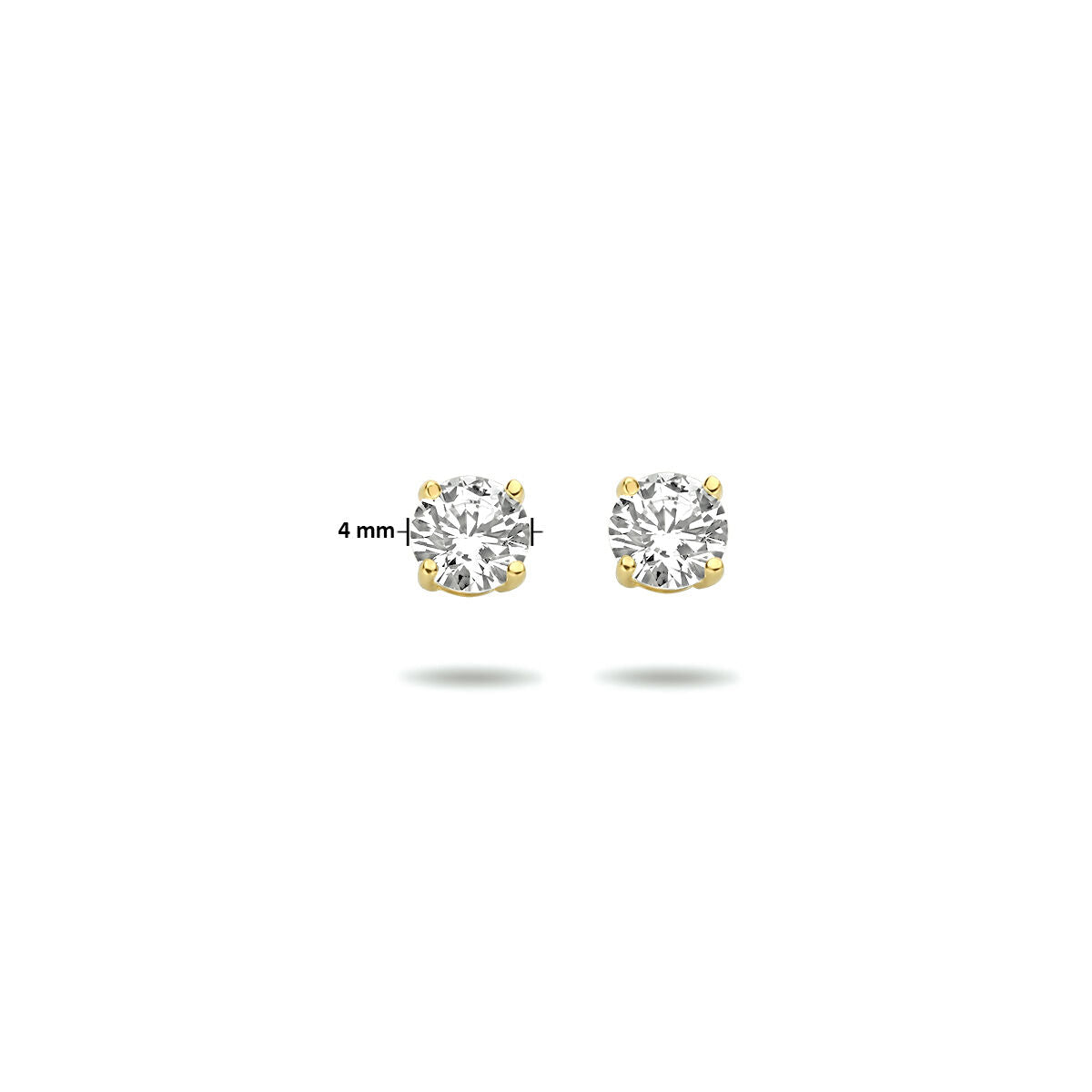 14K Geelgoud Oorknoppen Zirkonia 4010145
