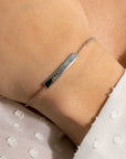 Zinzi zilveren armband met glanzend plaatje om te graveren 17-20cm ZIA2344 - PansiteNederland.nl