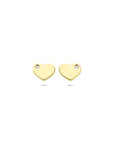 14K geelgouden oorknoppen hartje zirkonia 5 mm - 4034249