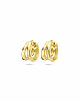 Zilveren vergulde geel klapoorringen 10 mm 1 micron - 2104008