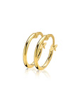 Zinzi Gold 14 karaat gouden oorringen ronde buis 13,5 x 1,5mm ZGO126