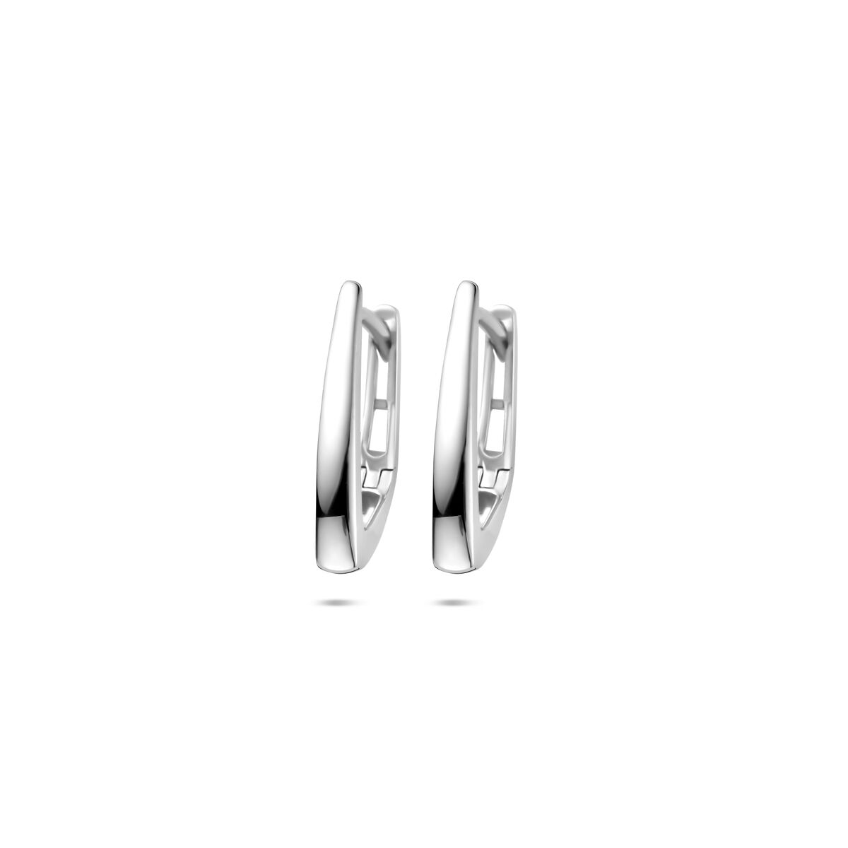 Zilveren gerhodineerde klapoorringen 17 mm - 1341213