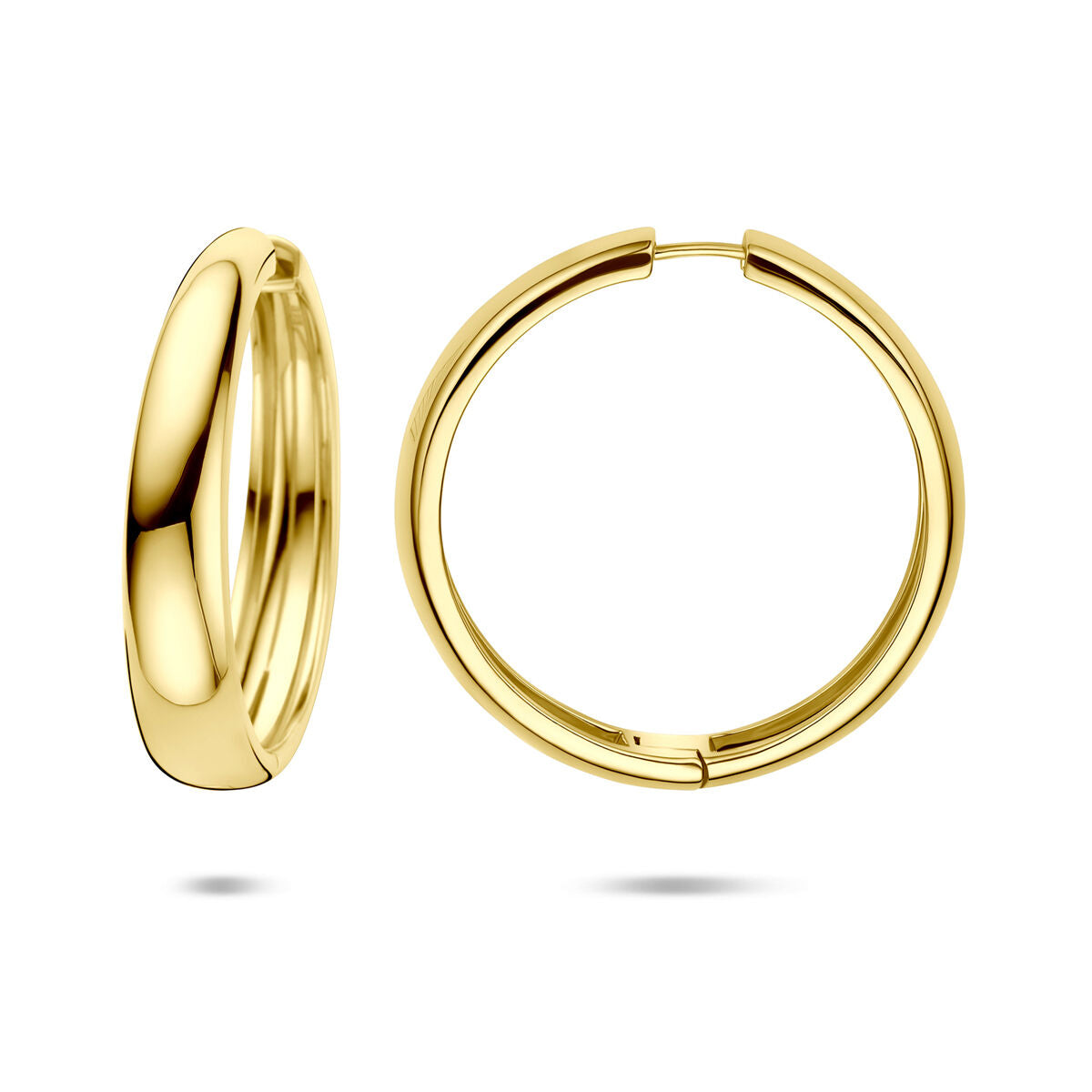 Zilveren vergulde geel klapoorringen 40 mm 1 micron - 2104088