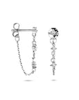 Zilveren gerhodineerde oorhangers zirkonia 23 mm - 1341002