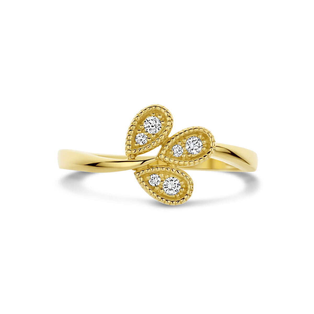 Fantasy Collection Ring diamant 0.09ct h si 14K geelgoud