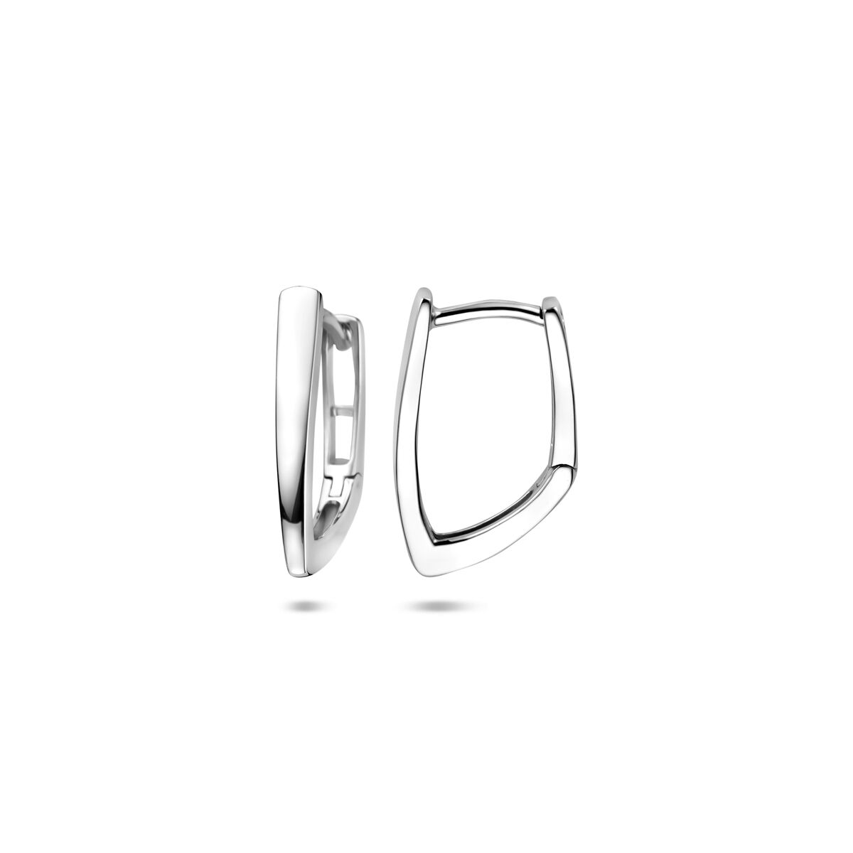 Zilveren gerhodineerde klapoorringen 16,5 mm - 1341214