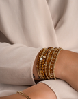 Sparkling Jewels Armband - Citrine Quartz Interstellar - Goud 3mm SBG-GEM38-3MM-MIX