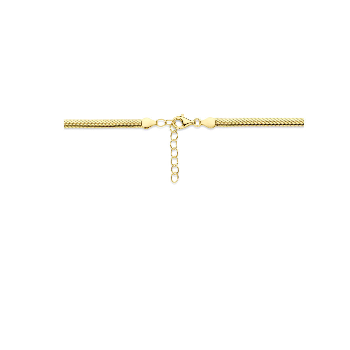 Fantasy Collection Collier gourmette 4,6 mm 40 + 4 cm 3 micron zilver verguld