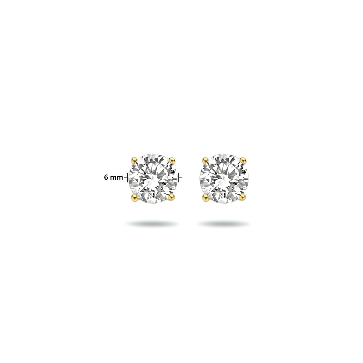 14K Geelgoud Oorknoppen Zirkonia 4010145
