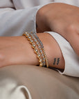 Sparkling Jewels Armband Labradorite Universe - Gold 3mm SBG-GEM18-3MM-LINE