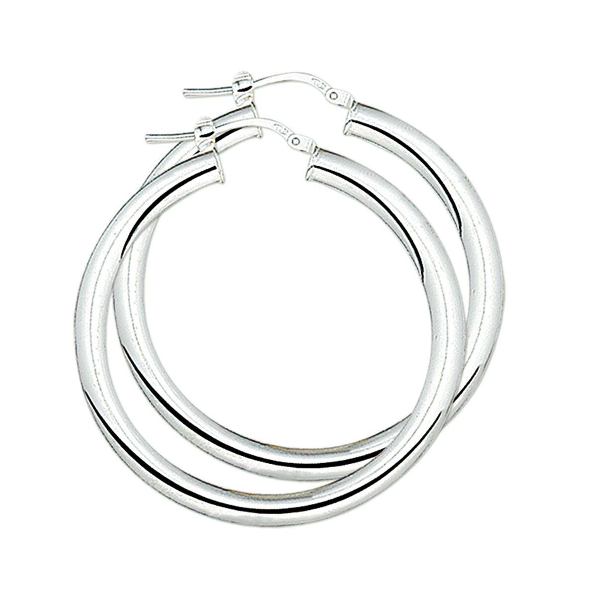 Zilver Gerhodineerd Oorringen 5,0 MM Ronde Buis 1307322 - PansiteNederland.nl
