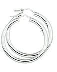 Zilver Gerhodineerd Oorringen 5,0 MM Ronde Buis 1307322 - PansiteNederland.nl