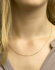 14K Geelgouden collier gourmette 4-zijdes geslepen 1,2 mm - 4004572 - PansiteNederland.nl