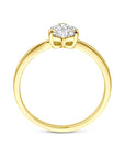 14K Geelgouden Ring Hart Zirkonia 4034061