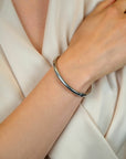 ZINZI zilveren bangle armband glad 5mm met scharnier ZIA2754