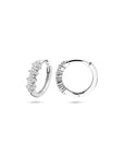 Zilveren gerhodineerde klapoorringen zirkonia 11,5 mm - 1340810