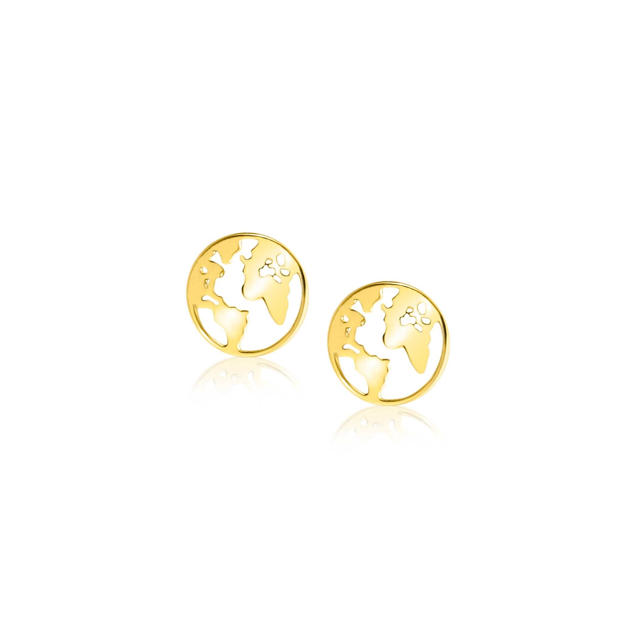 ZINZI 14K Gouden Oorknoppen ZGO474 zilver oorbellen