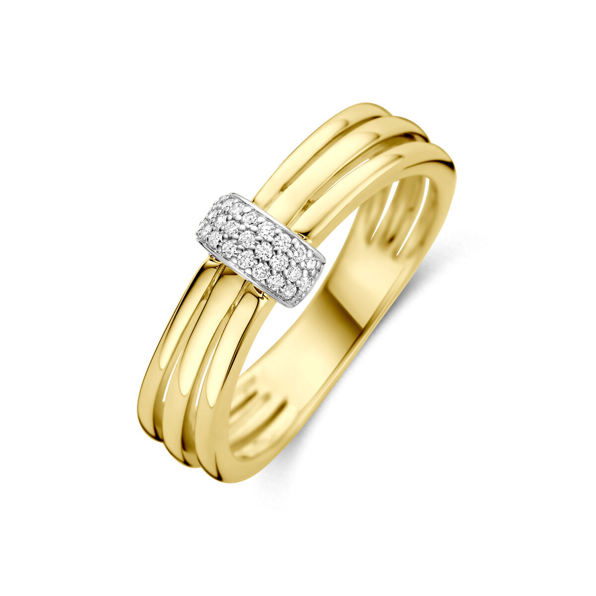 Fantasy Collection Ring diamant 0.08ct h si 14K bicolor goud