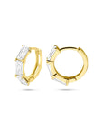 Zilveren vergulde geel klapoorringen zirkonia 15,5 mm 1 micron - 2104003