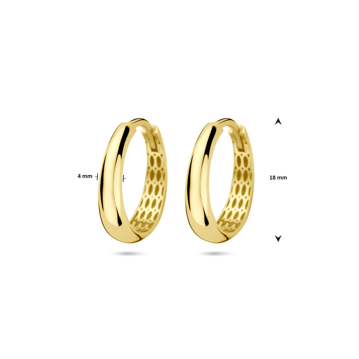 14K geelgouden klapoorringen 18 mm - 4033396