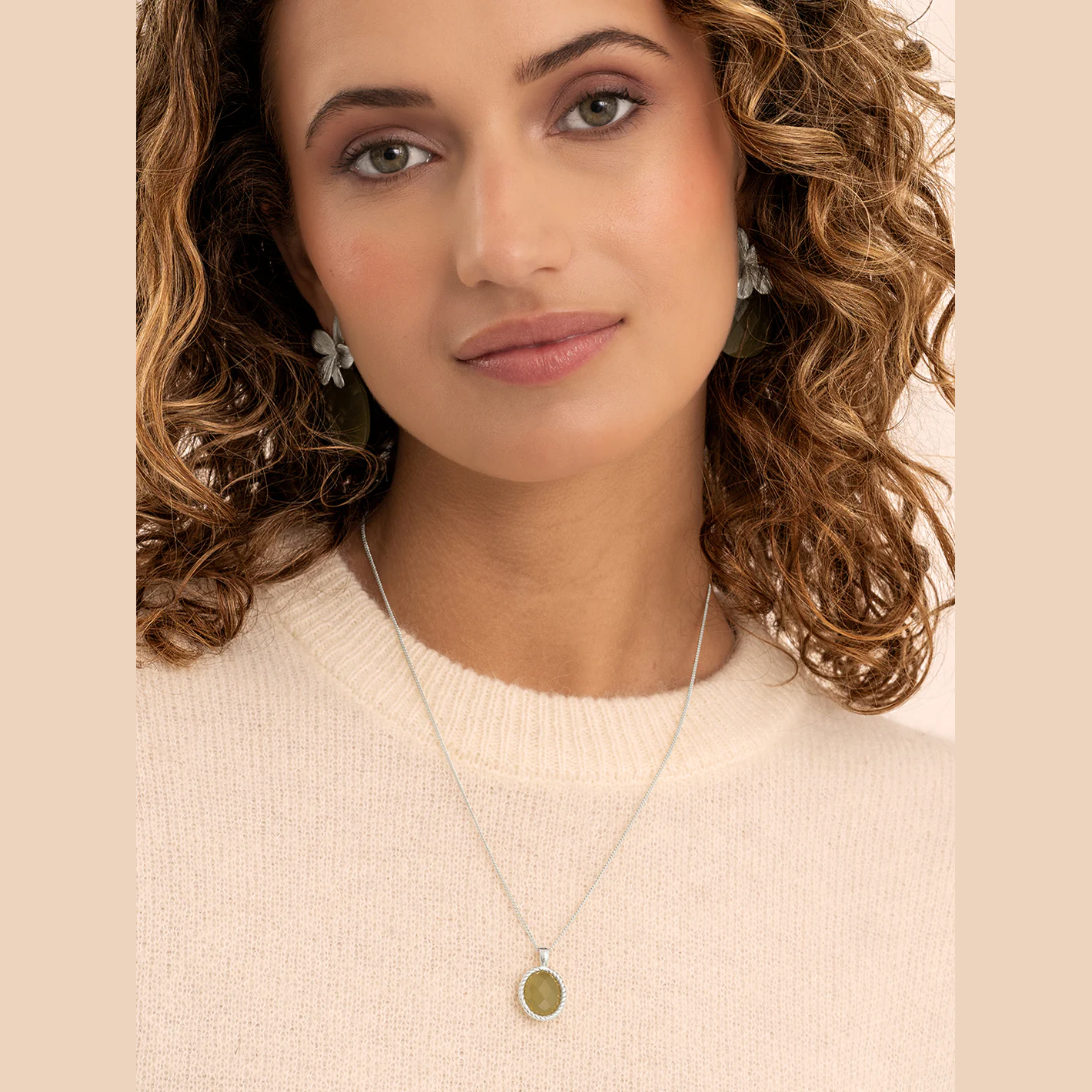 Sparkling Jewels Hanger | Silver - Lime Jade Twist SP21-G64 - PansiteNederland.nl