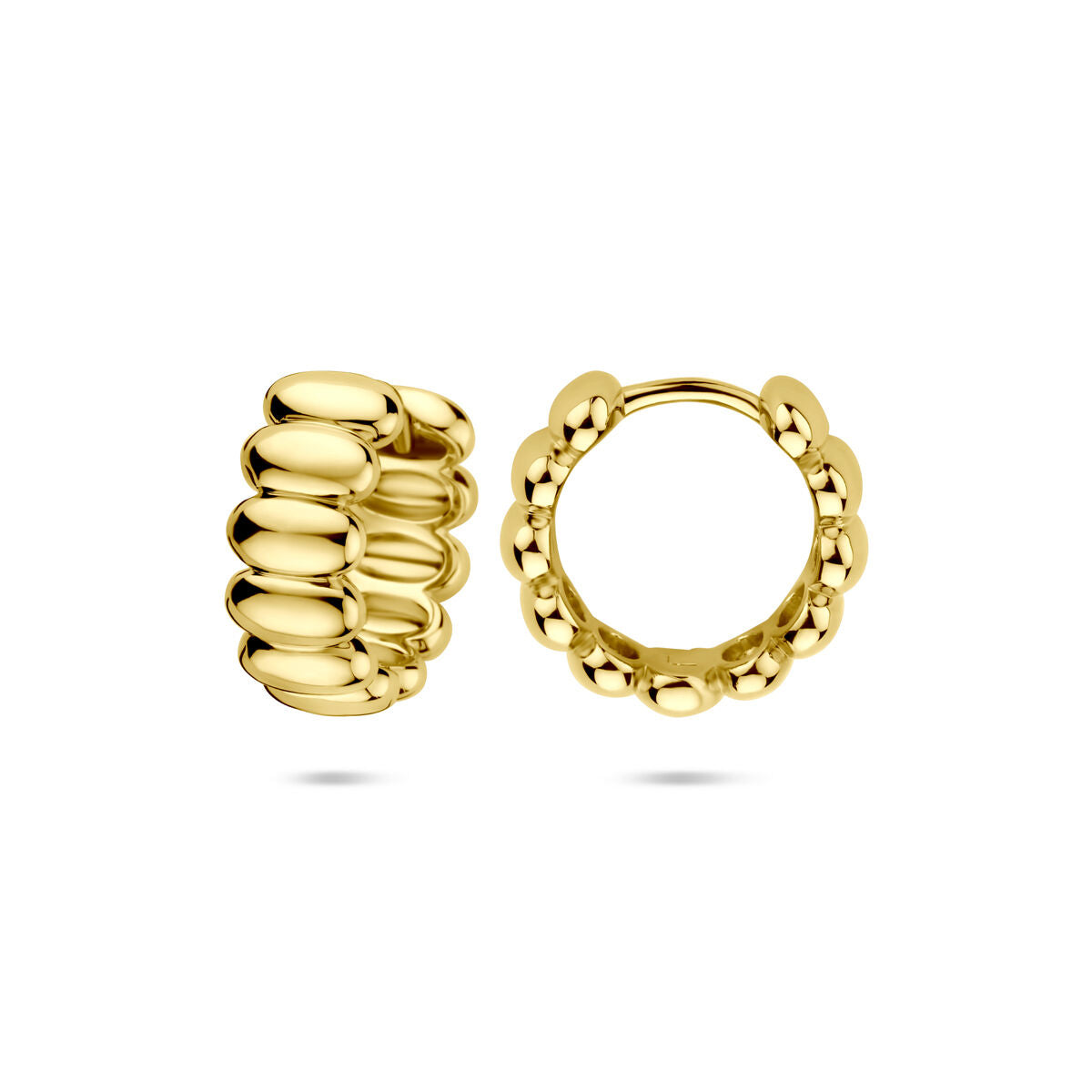 Zilveren vergulde geel klapoorringen 15,5 mm 1 micron - 2104045