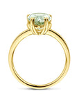 14K Geelgouden Ring Groen Amethist 4033633