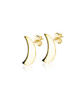Zinzi Gold 14 krt gouden halve maan oorstekers 9mm ZGO384