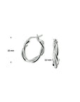 Zilver Gerhodineerd Oorringen Gedraaide Buis 1337445 - PansiteNederland.nl
