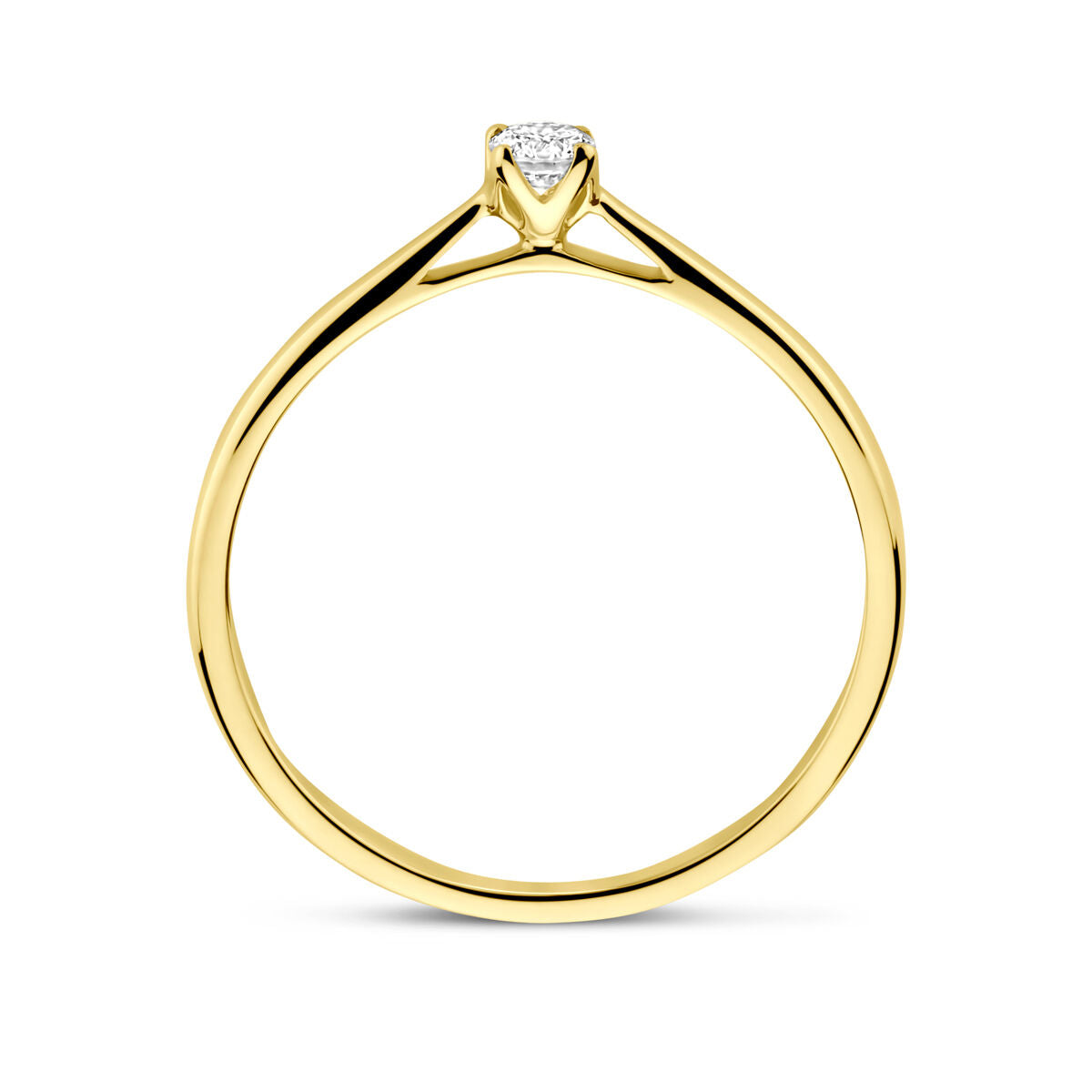 Fantasy Collection Ring lab grown diamant 0.10ct h si 14K geelgoud