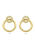 14K geelgouden oorknoppen diamant 0.11ct 2x 0.055ct h si 16 mm - 4033487