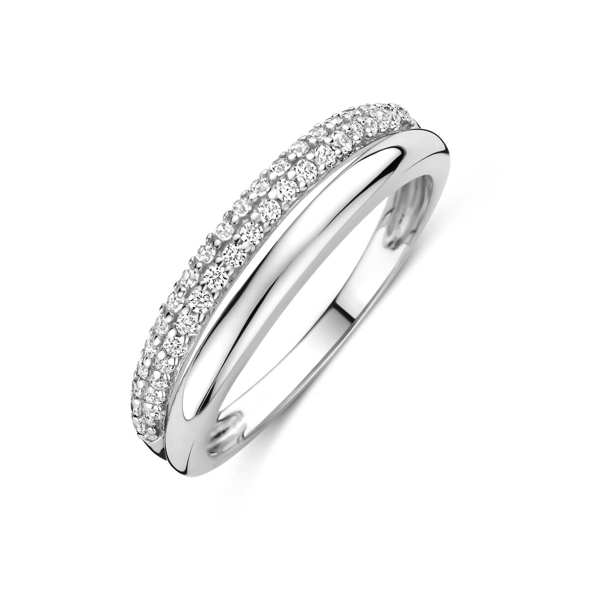 Zilveren Gerhodineerde Ring Zirkonia 1341058 - PansiteNederland.nl
