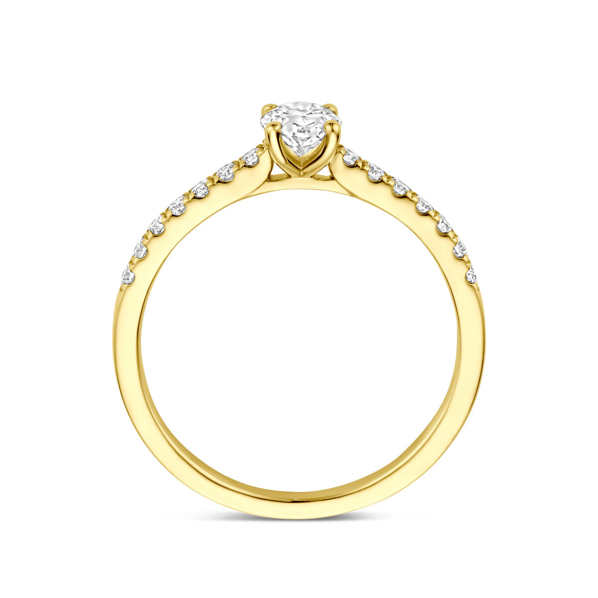 Fantasy Collection Ring lab grown diamant 0.58ct g vs 14K geelgoud
