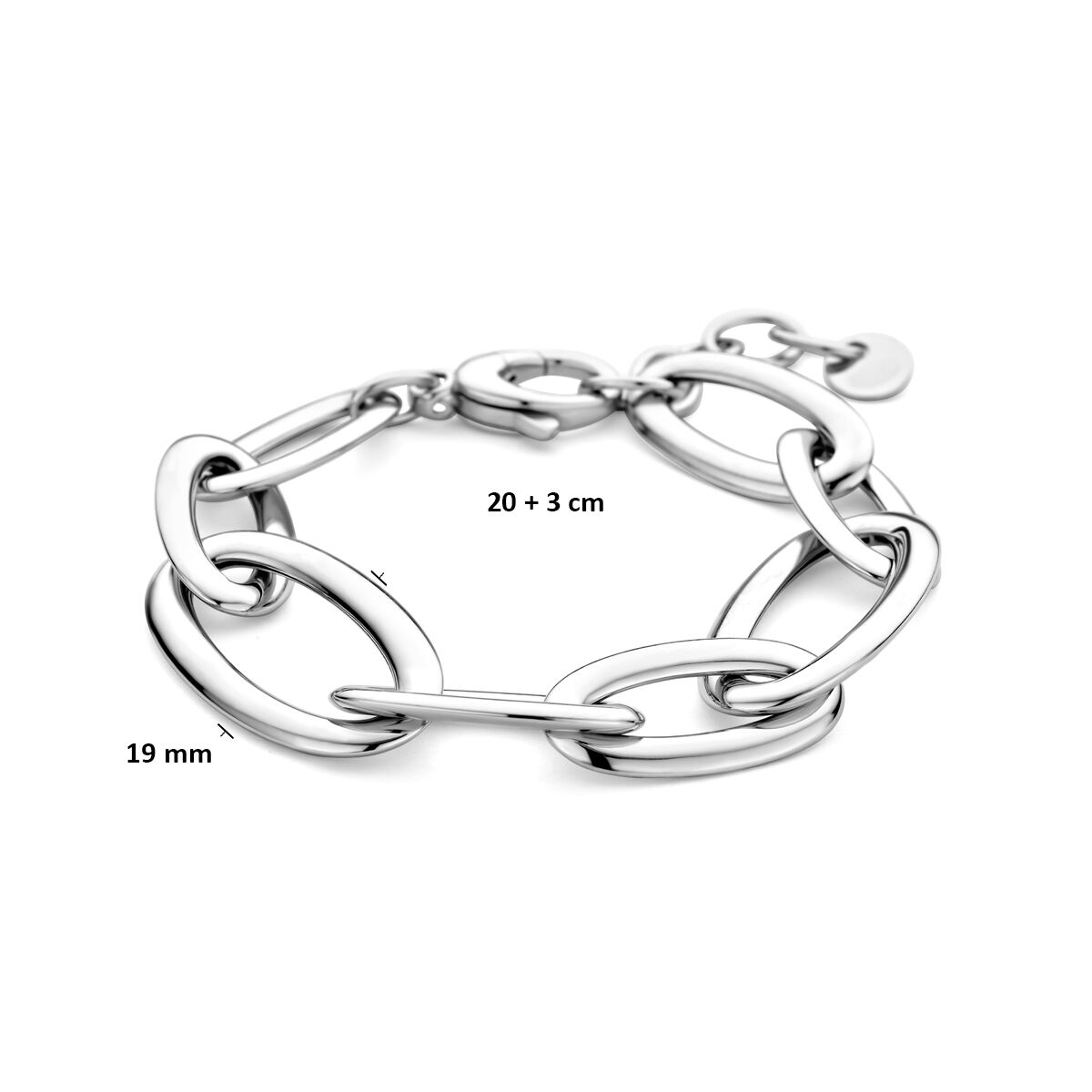 Fantasy Collection Armband 19 mm 20 + 3 cm zilver