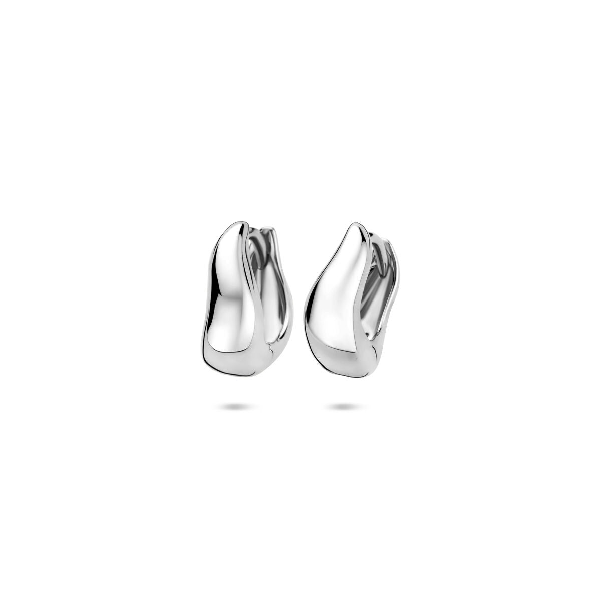 Zilveren gerhodineerde klapoorringen 12 mm - 1340980