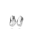 Zilveren gerhodineerde klapoorringen 12 mm - 1340980