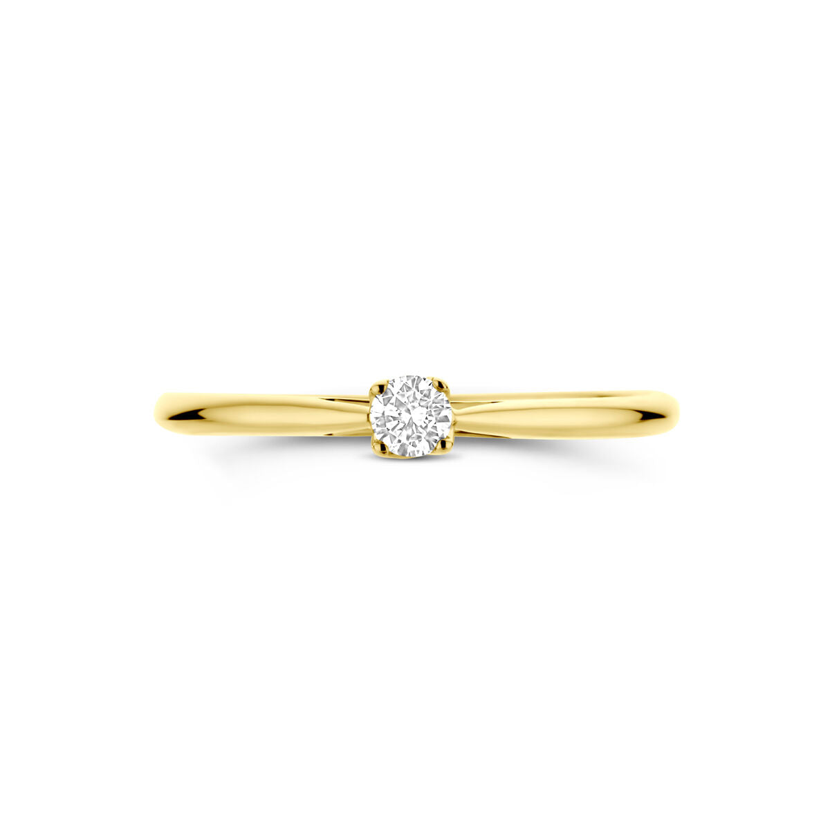 Fantasy Collection Ring lab grown diamant 0.10ct h si 14K geelgoud