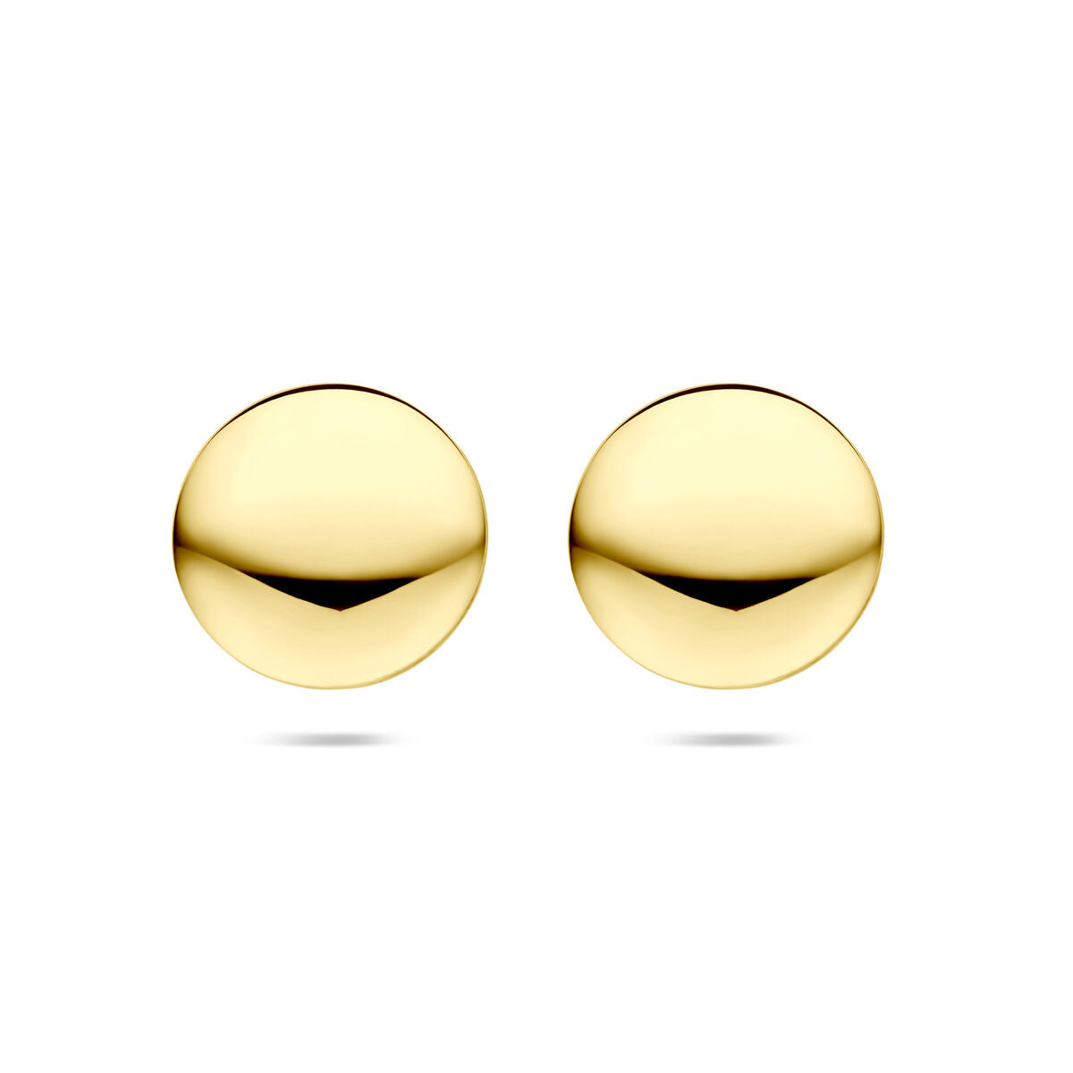 Zilveren vergulde geel oorknoppen 20 mm 1 micron - 2104018