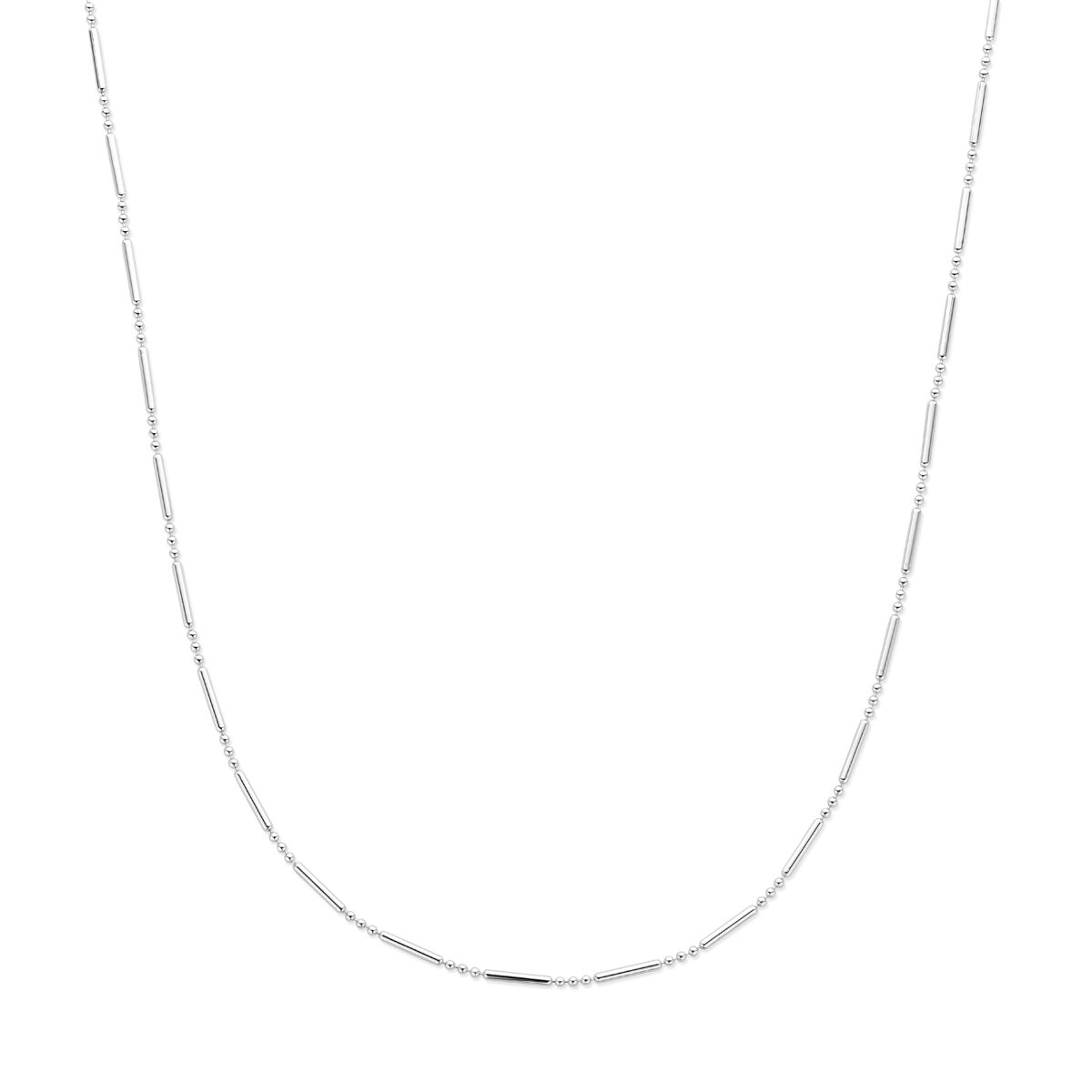 Fantasy Collection Collier buisjes 1,5 mm 41 + 4 cm zilver